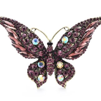 Brošňa XXL fialového motýľa wb13