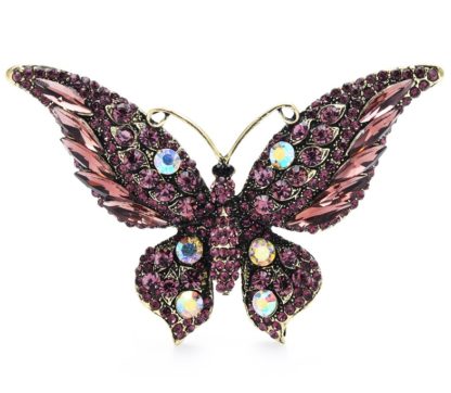 Brošňa XXL fialového motýľa wb13