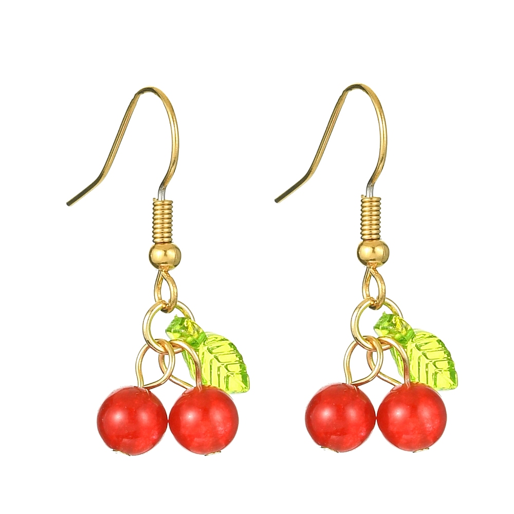 🍒✨ **Veselé náušnice čerešne ea100