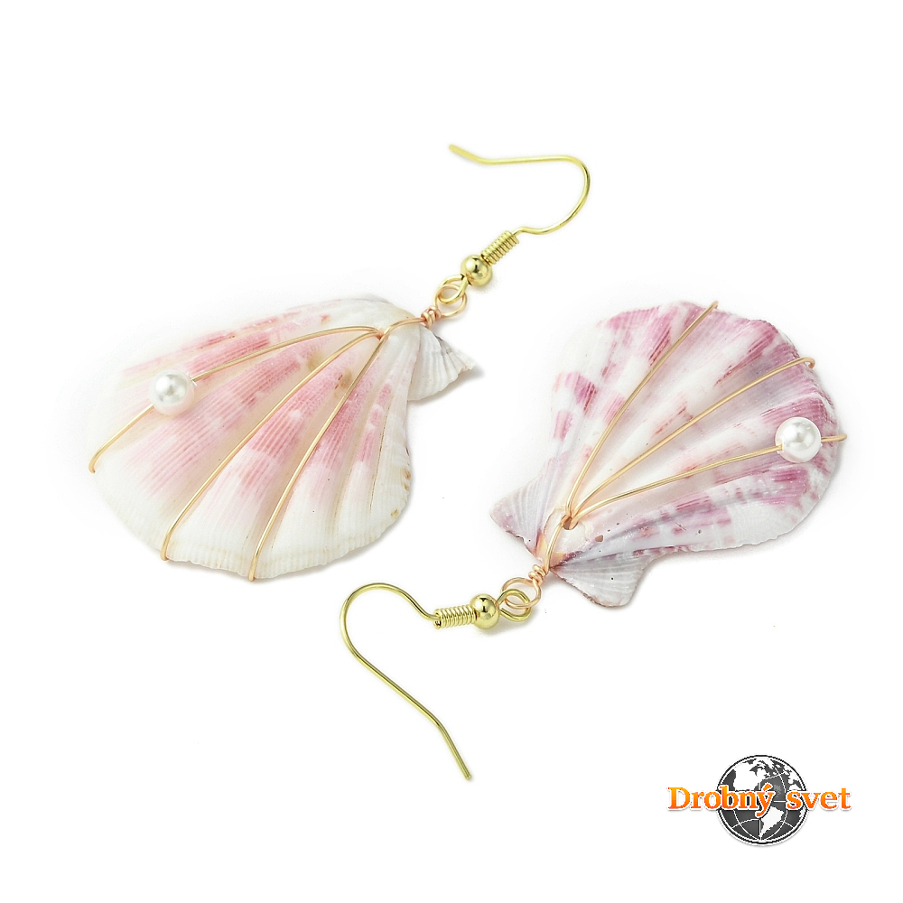 🐚✨ **Náušnice z prírodnej mušle ea110 – Obrázok 2