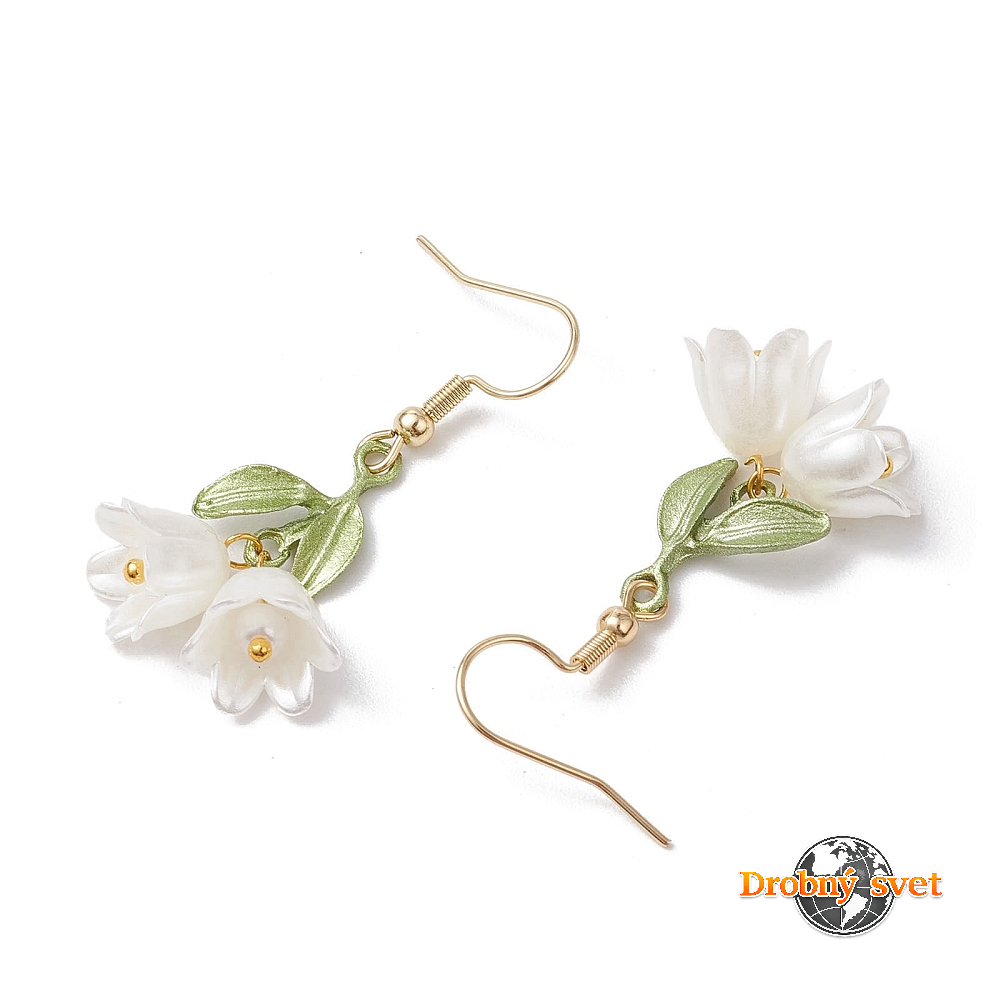 🍃🌸 **Elegantné náušnice s lístkom ea120 – Obrázok 2